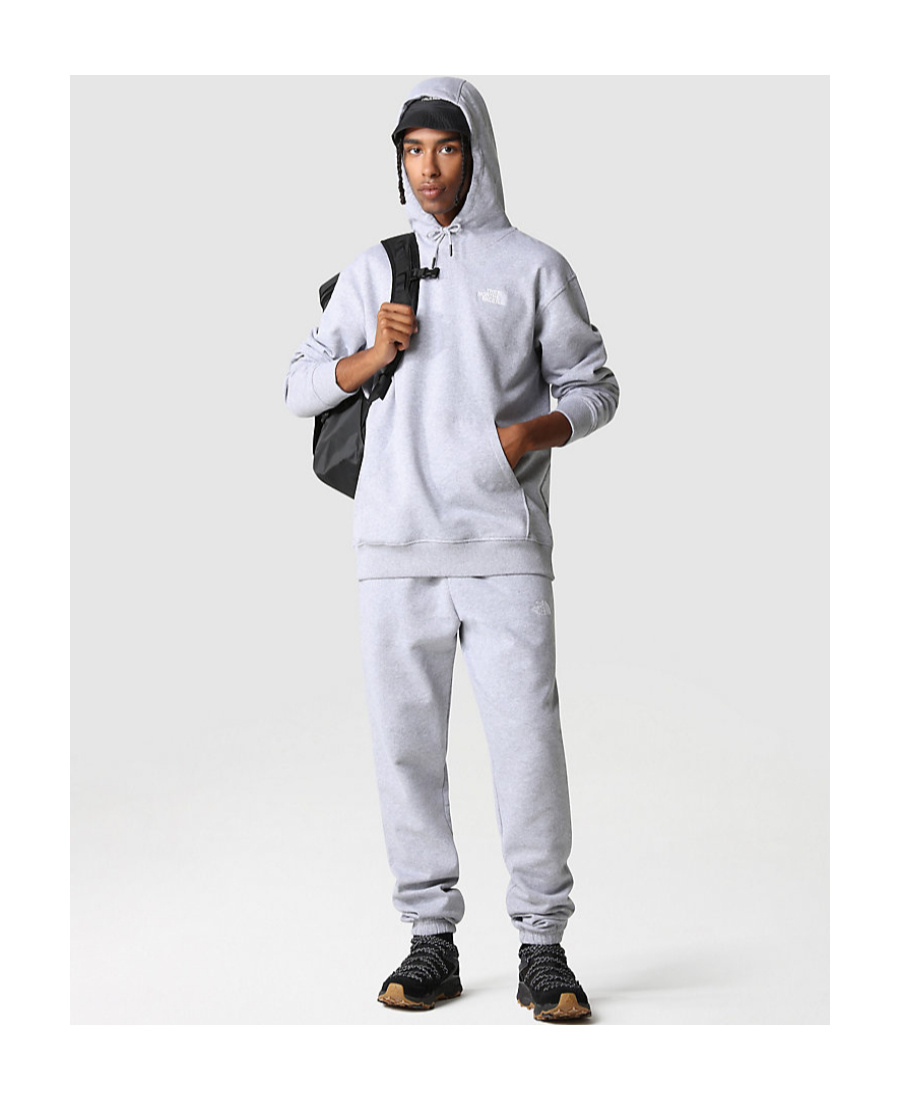 The North Face Logo Hooded Sweater In Gray