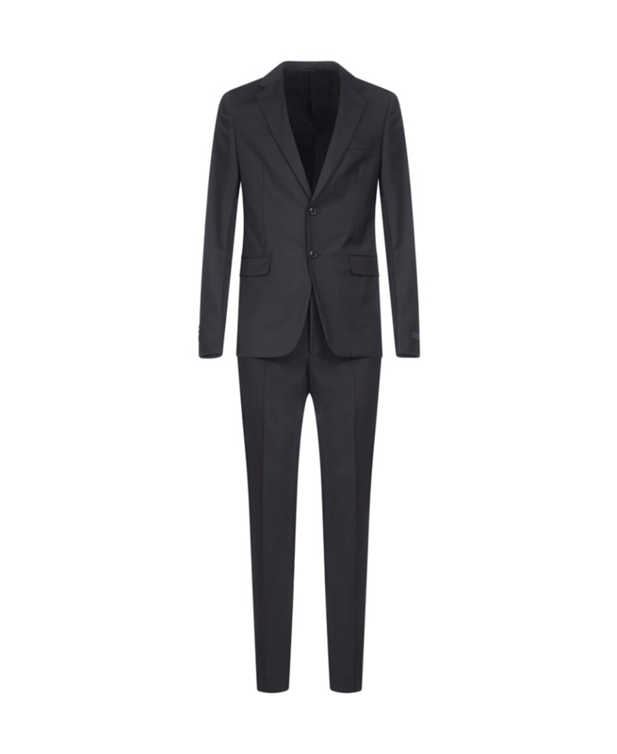 Prada Single-breasted Wool And Mohair Suit In Black