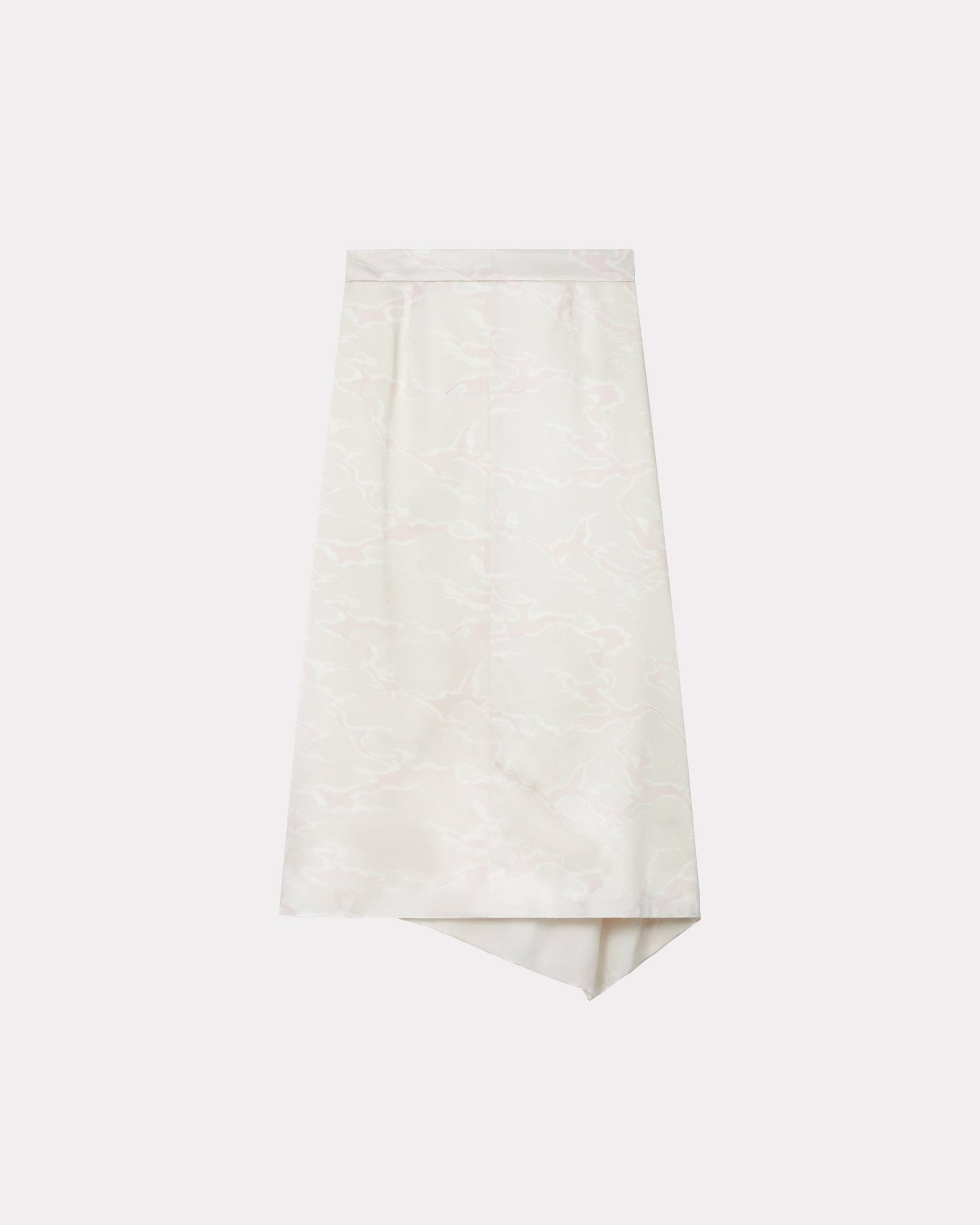 Kenzo ' Ocean Camo' Midi Skirt In Silk