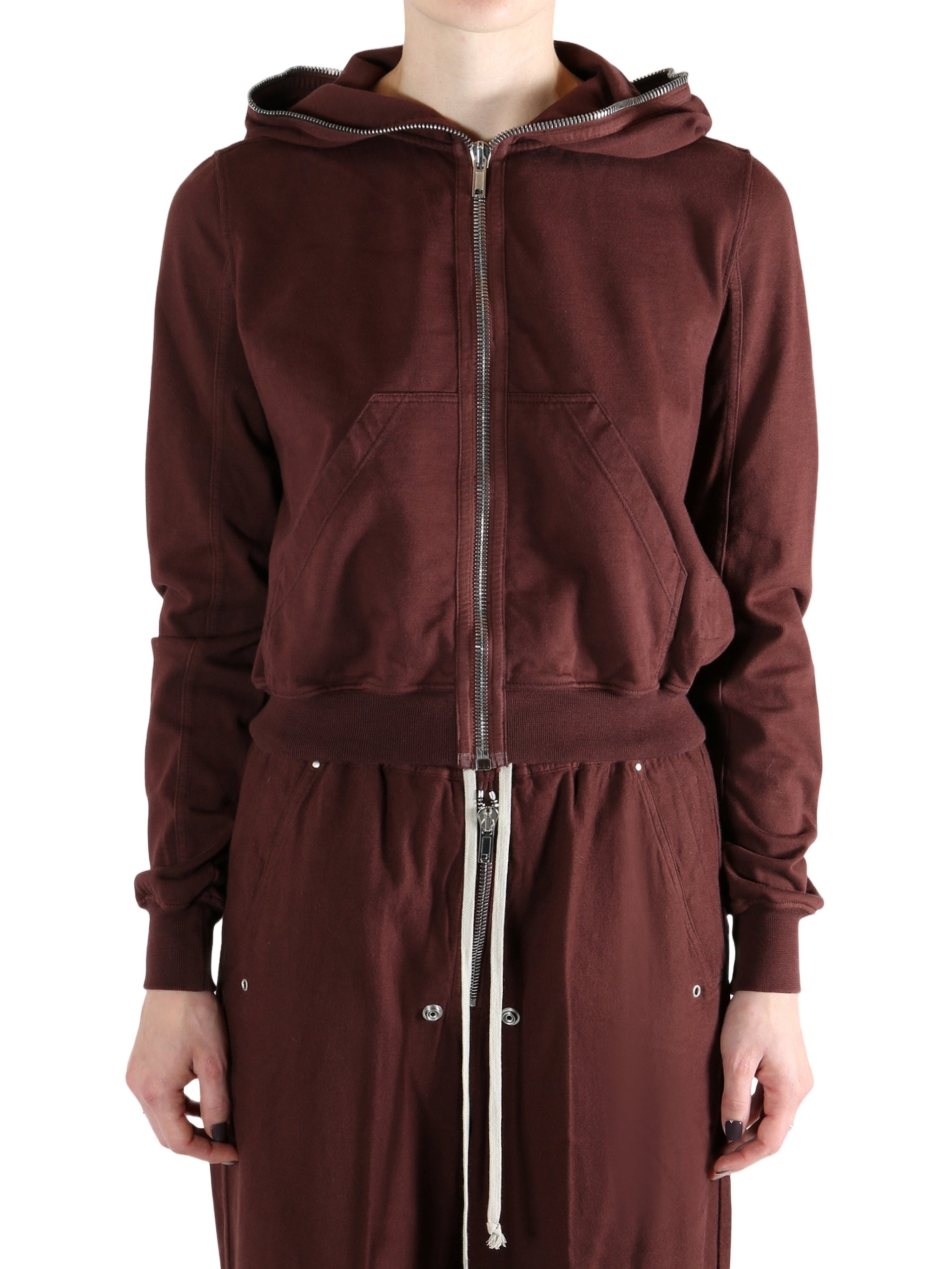 Rick Owens Drkshdw Long-sleeved Sweatshirt In Brown