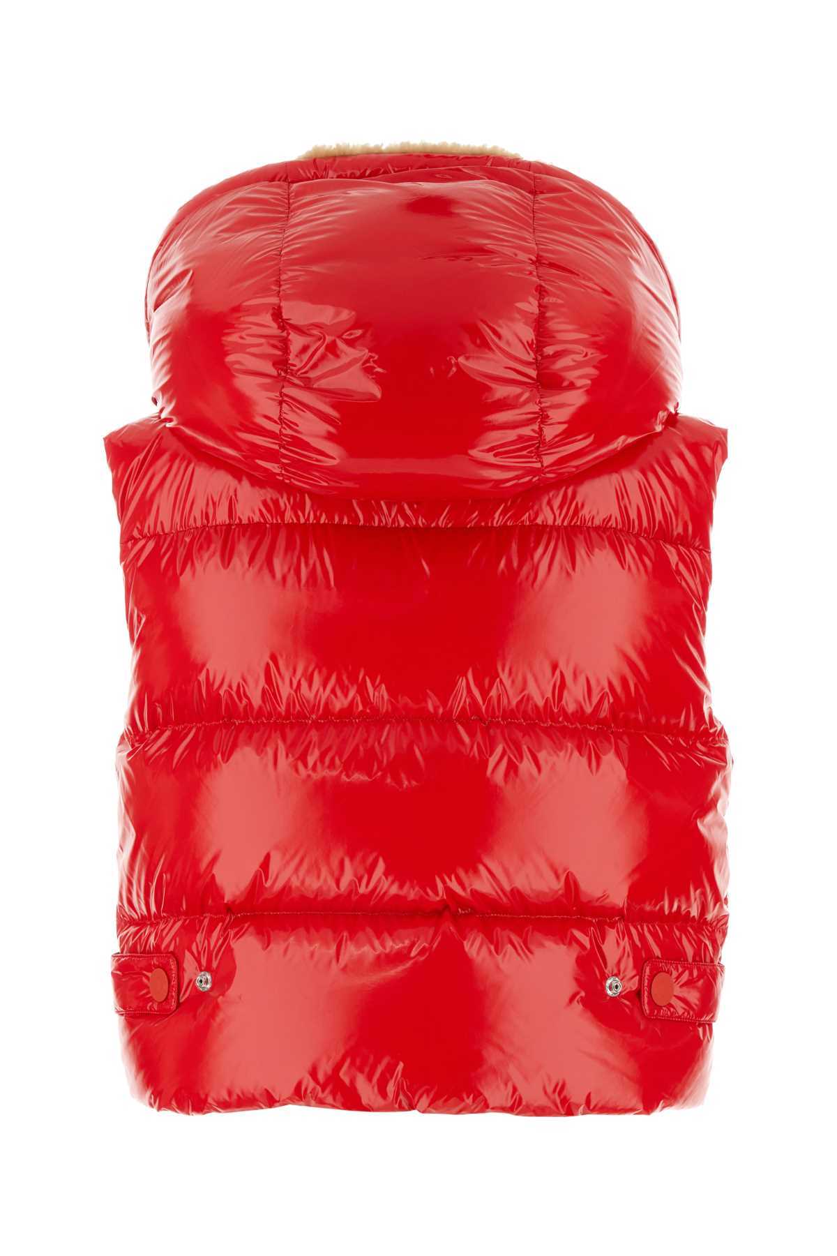 Dsquared2 Upright Neck Down Vest In Red