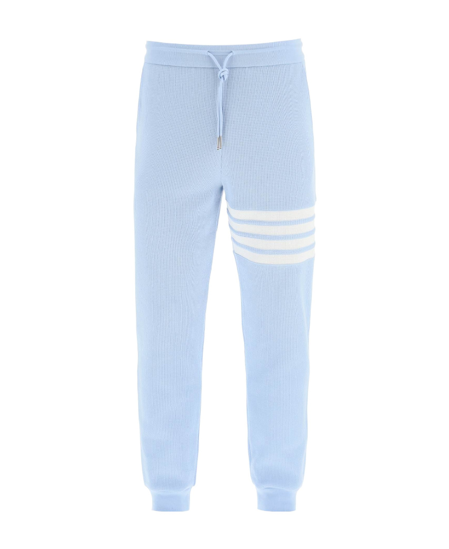 Thom Browne 4-bar Tapered Track Pants In Blue