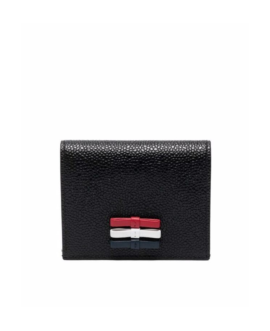 Shop Thom Browne Rwb Trim Card Holder In Black