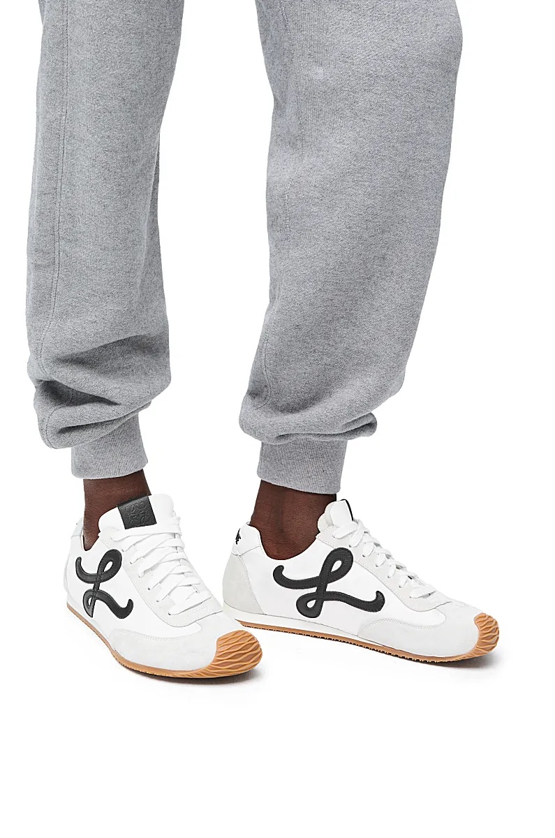 Shop Loewe Ballet Runner 2.0 In Nylon And Calfskin In White