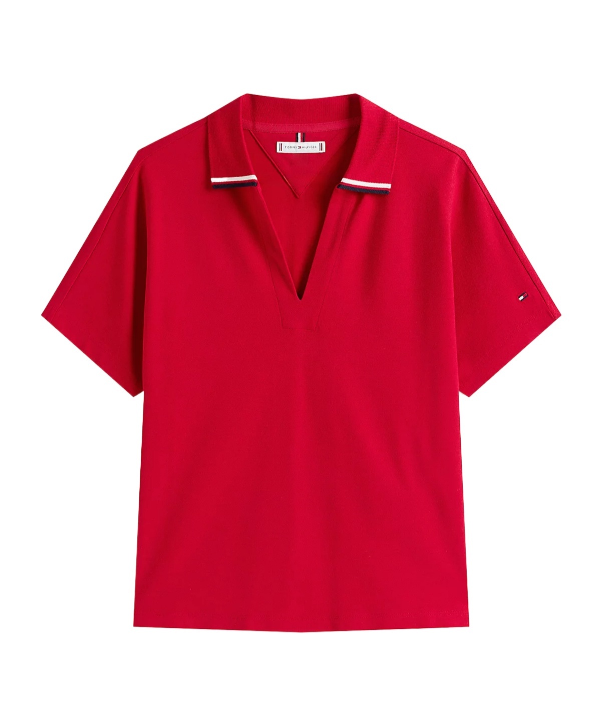 Tommy Hilfiger Short Sleeve Polo Shirt In Red