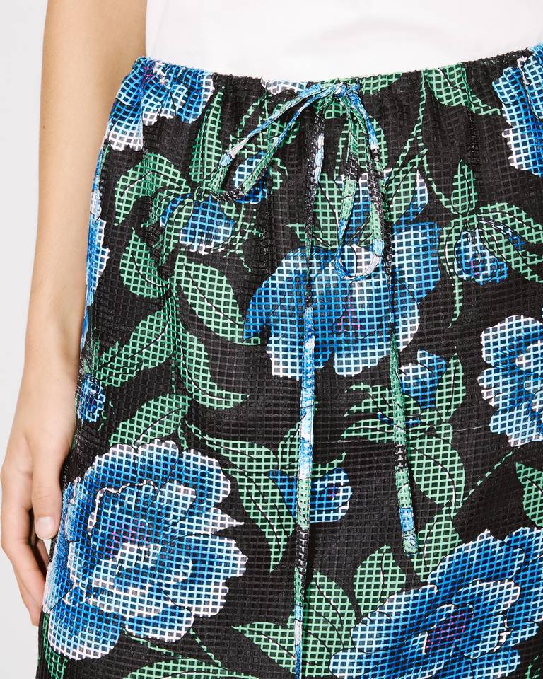 Kenzo Midirock Mit Pfingstrosen-print In Green