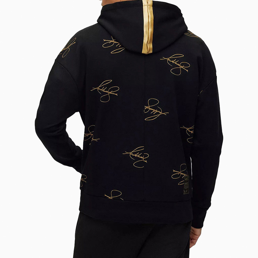 Hugo Boss X Ajbxng Logo-print Hoodie In Black