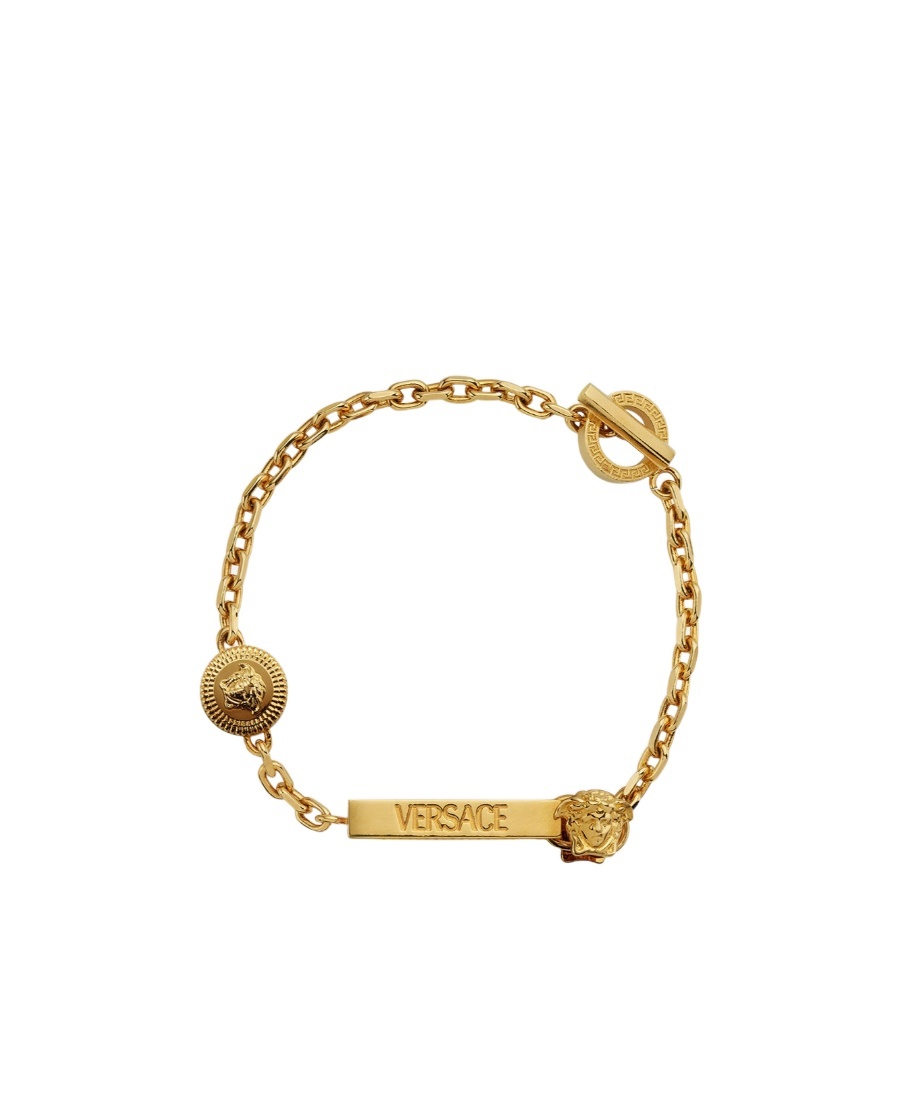 Versace Medusa-coin Chain Bracelet In Yellow