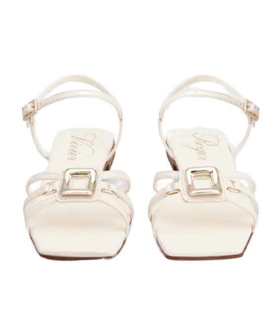 Roger Vivier Viv' By The Sea Sandals In Leather In Off White