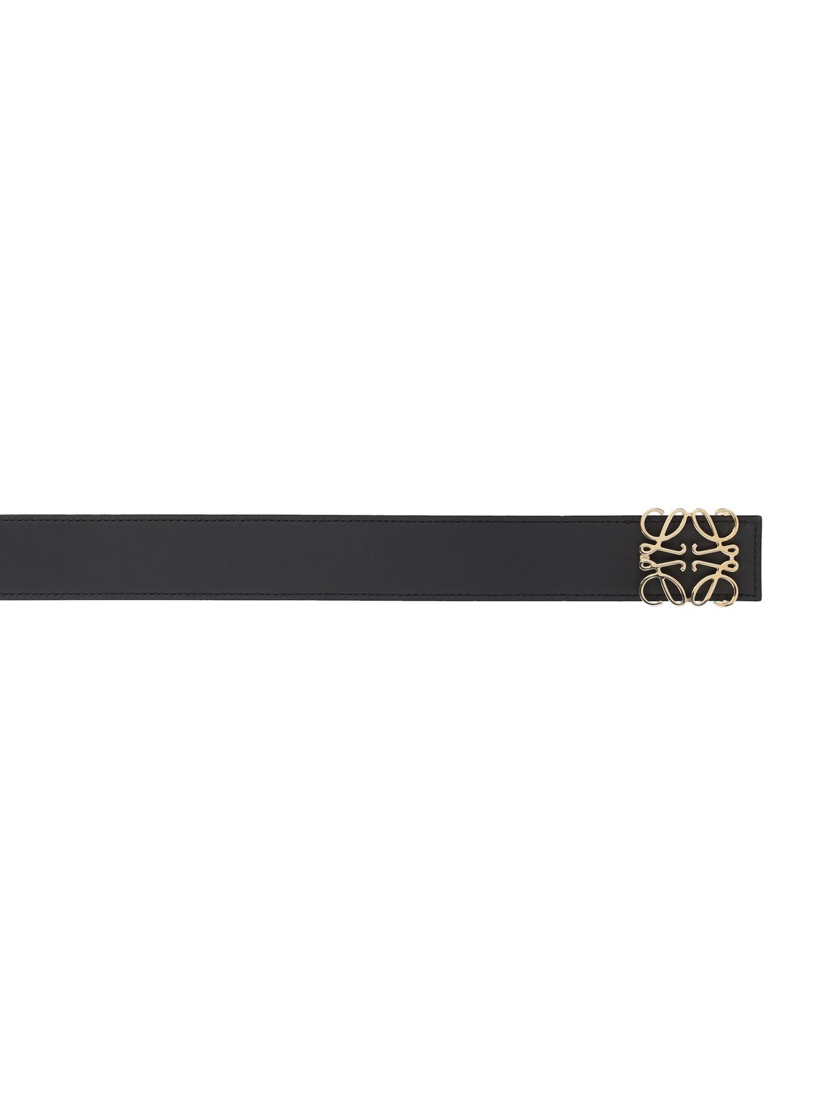 Loewe 3cm Reversible Leather Belt In Brown
