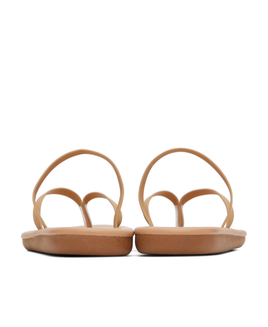 Ancient Greek Sandals Clip Toe Flat-soled Slippers In Brown