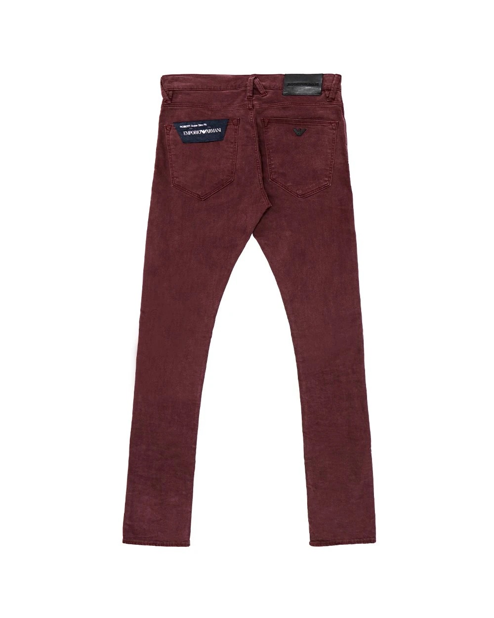 Emporio Armani Logo Straight Jeans In Red