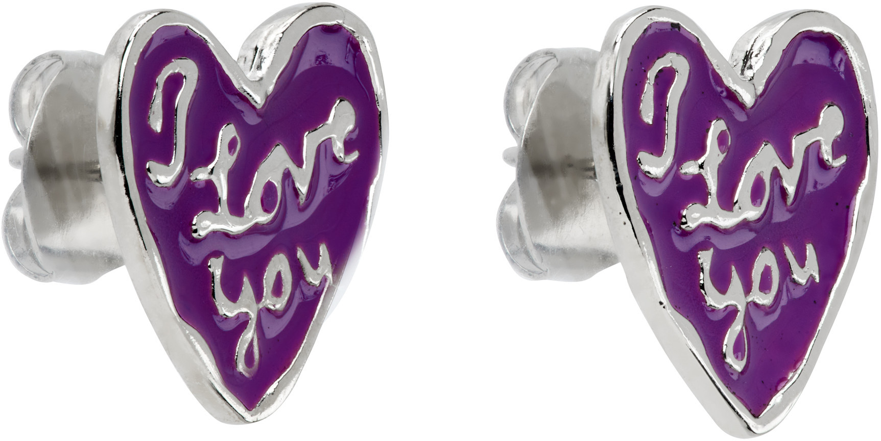 Chopova Lowena Lovers Earrings In Purple