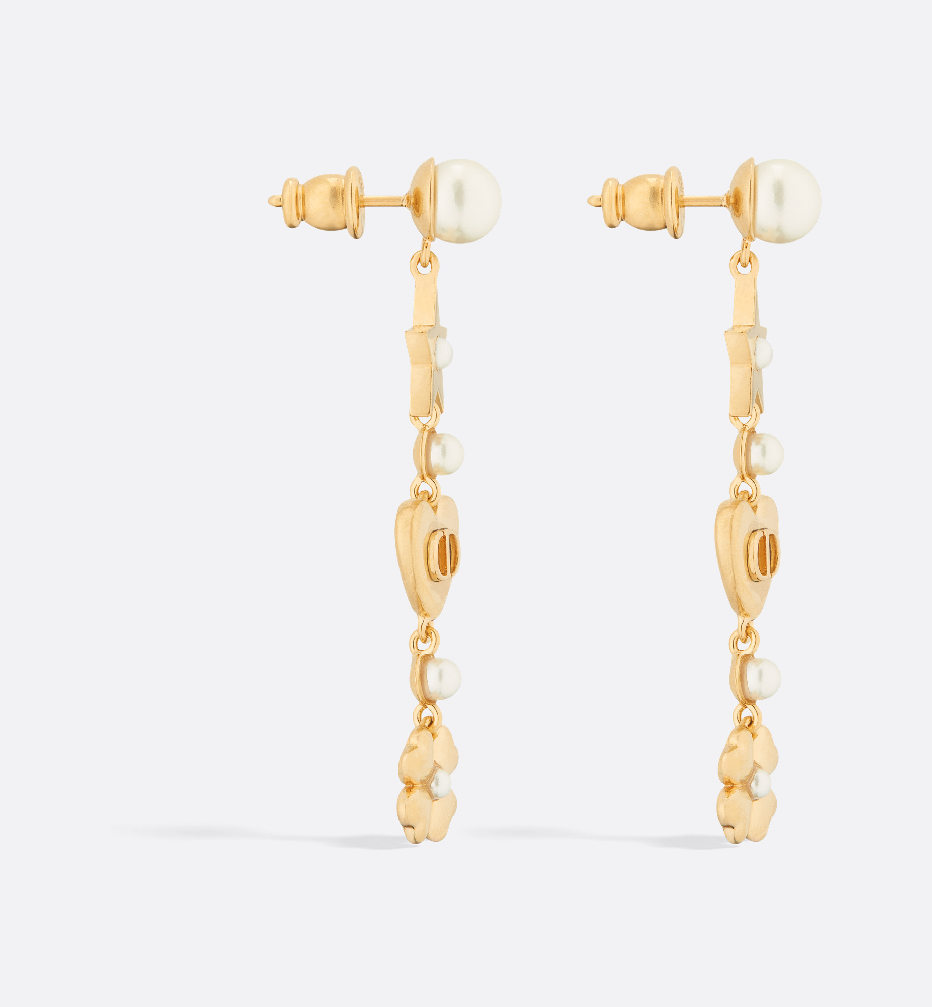 Dior Lucky Earrings In Gold
