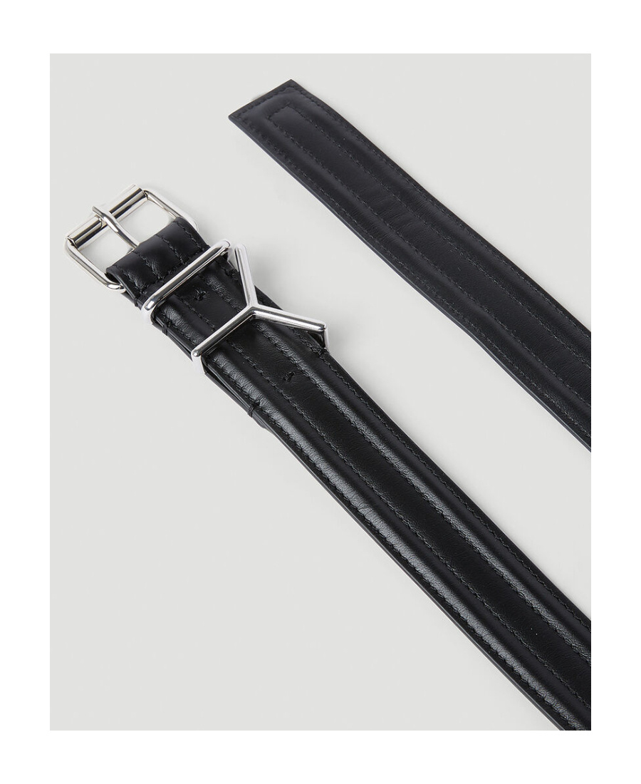 Y/project Logo Y Belt In Black