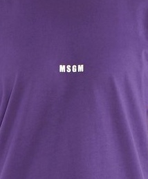 Msgm Logo Details T-shirt In Purple