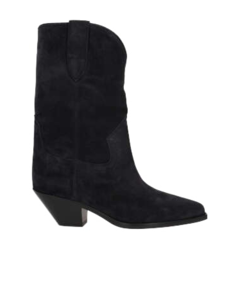 Shop Isabel Marant Dahope Suede Cowboy Boots In Black
