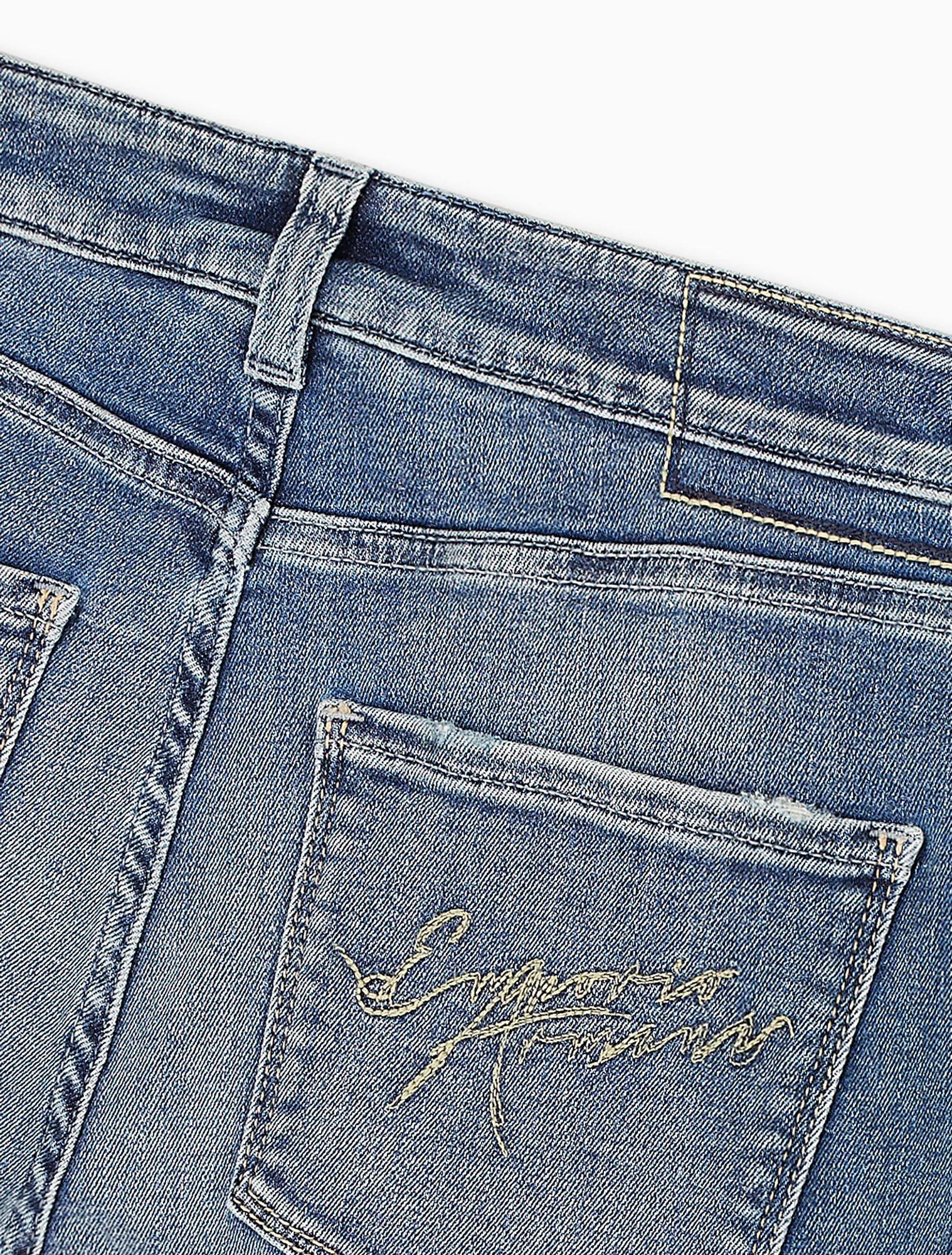 Emporio Armani High-waist Skinny-fit Jeans In Blue