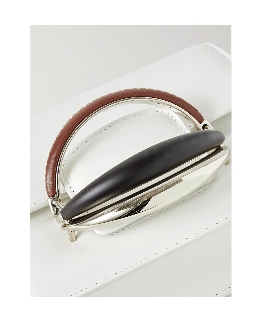 Chloé Kattie Flip Shoulder Bag In White