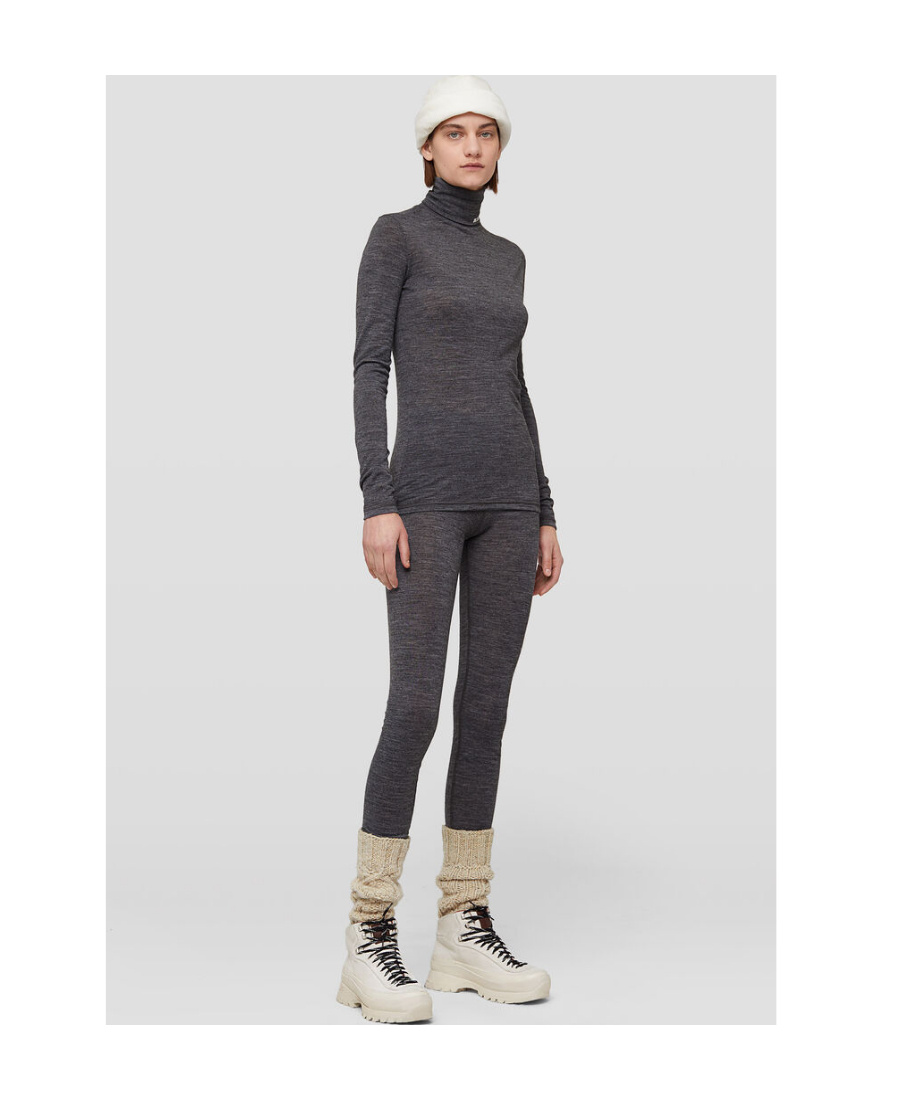 Jil Sander Logo-print Roll-neck Top In Black