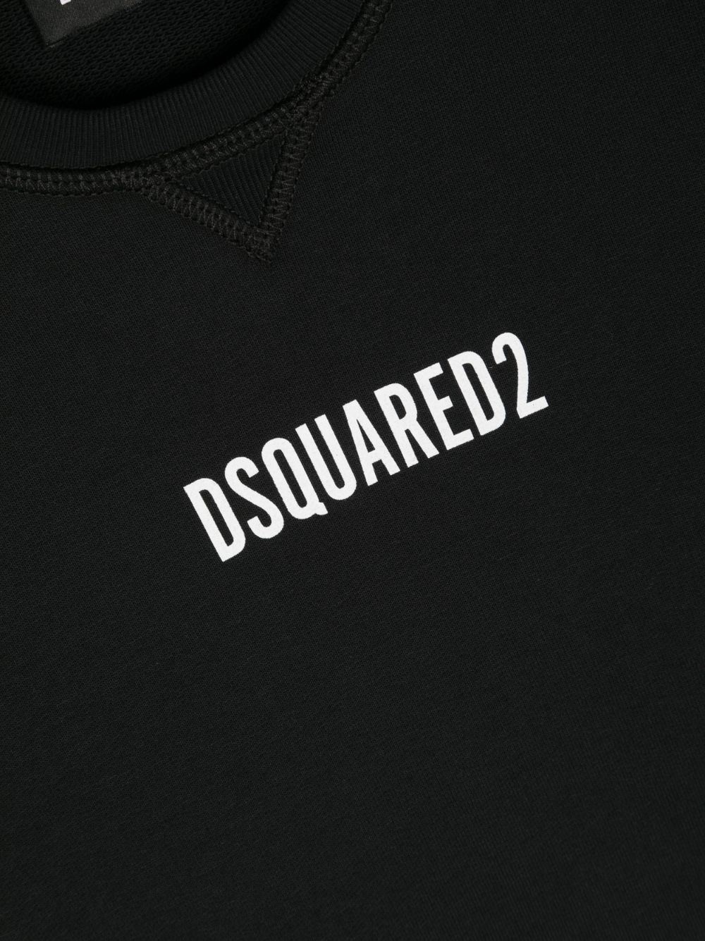 DSQUARED2 LOGO PRINTED ROUND NECK SWEATER