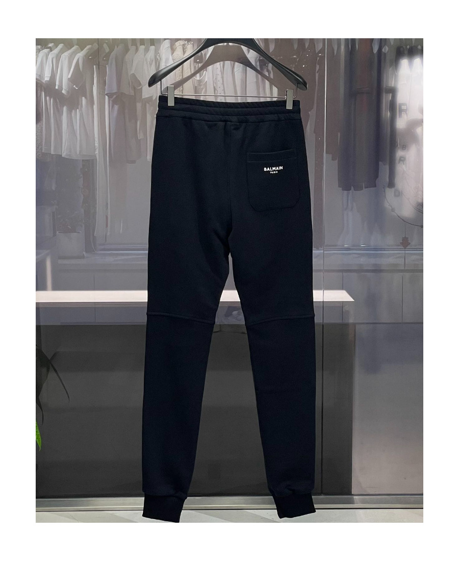 Shop Balmain Logo Sweatpants In Black