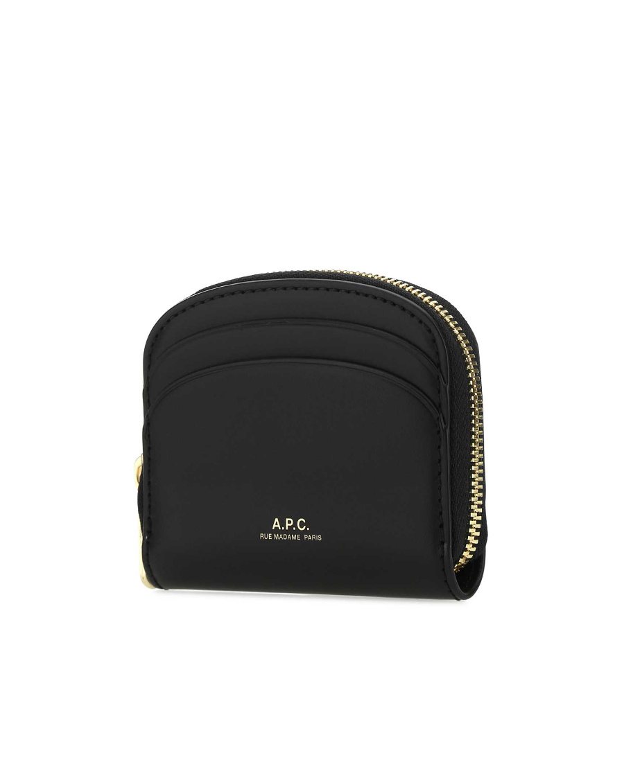 Apc Demi-lune Mini Compact Wallet In Black