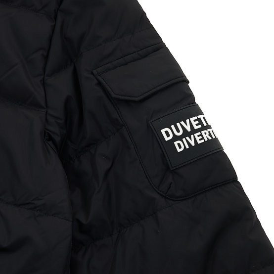 Duvetica Lapel Long-sleeved Cotton Suit In Black