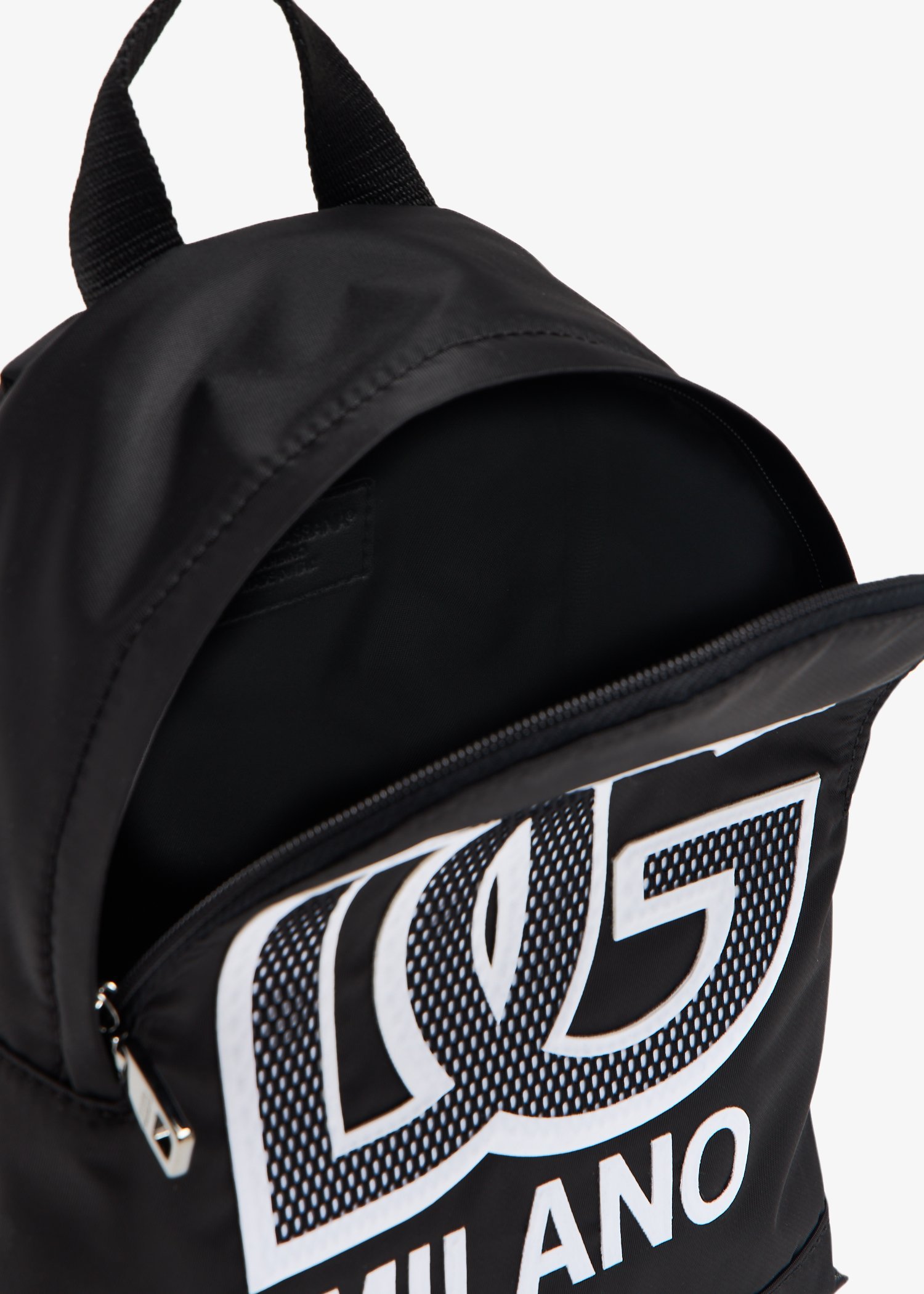 Dolce & Gabbana Logo-patch Gabardine-weave Backpack In Black