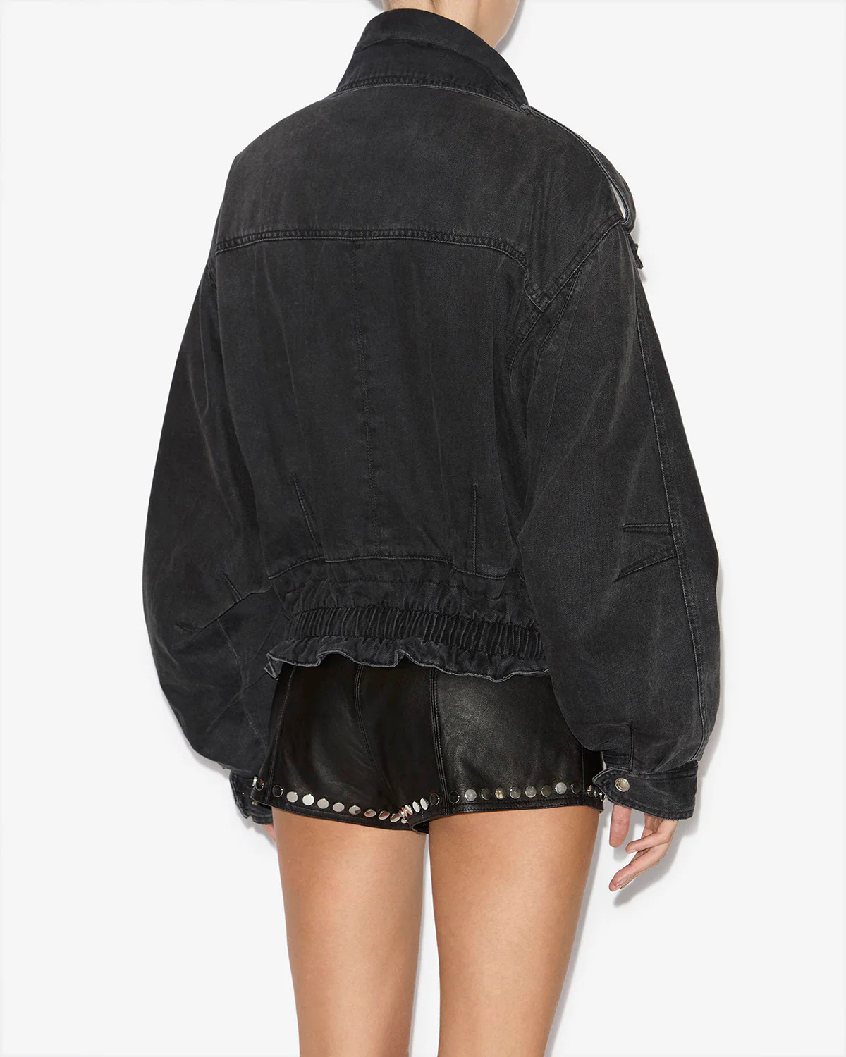 Isabel Marant Aneli Denim Jacket With Pockets In Black