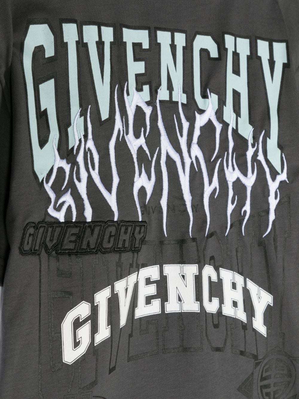 Givenchy Logo-print Multi-panel Top In Black