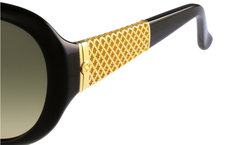 Gucci Logo Details Sunglasses In Green