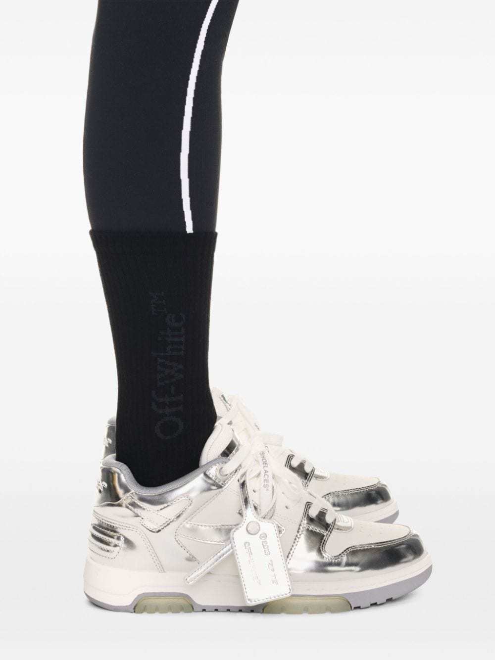 Off-white Metallicpanel Lowtop Sneaker In White