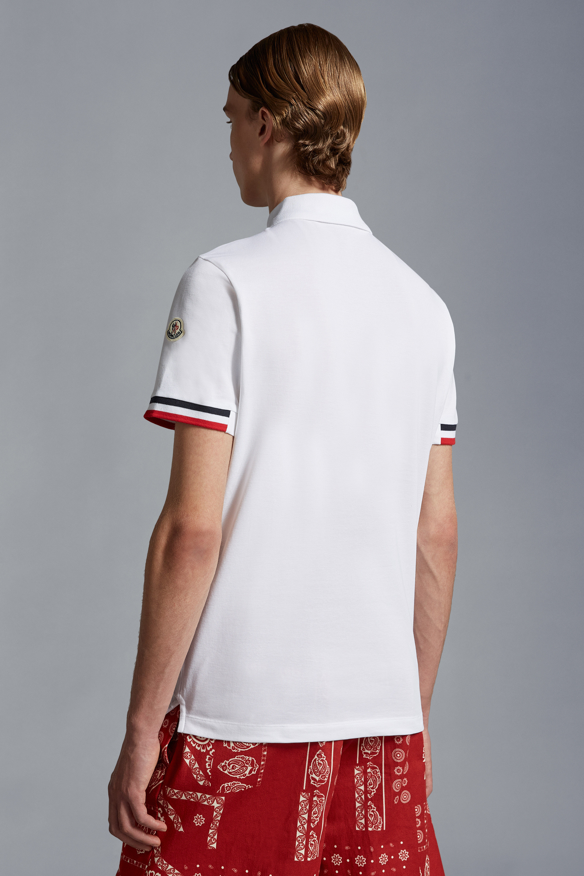 Moncler Logo Polo Shirt In White