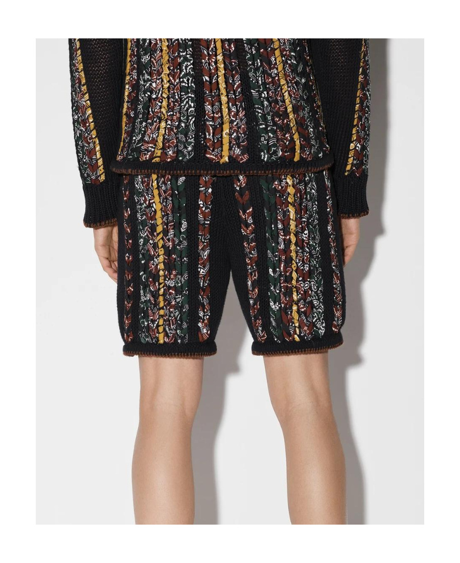 Amiri Braided Bandana Shorts In Black