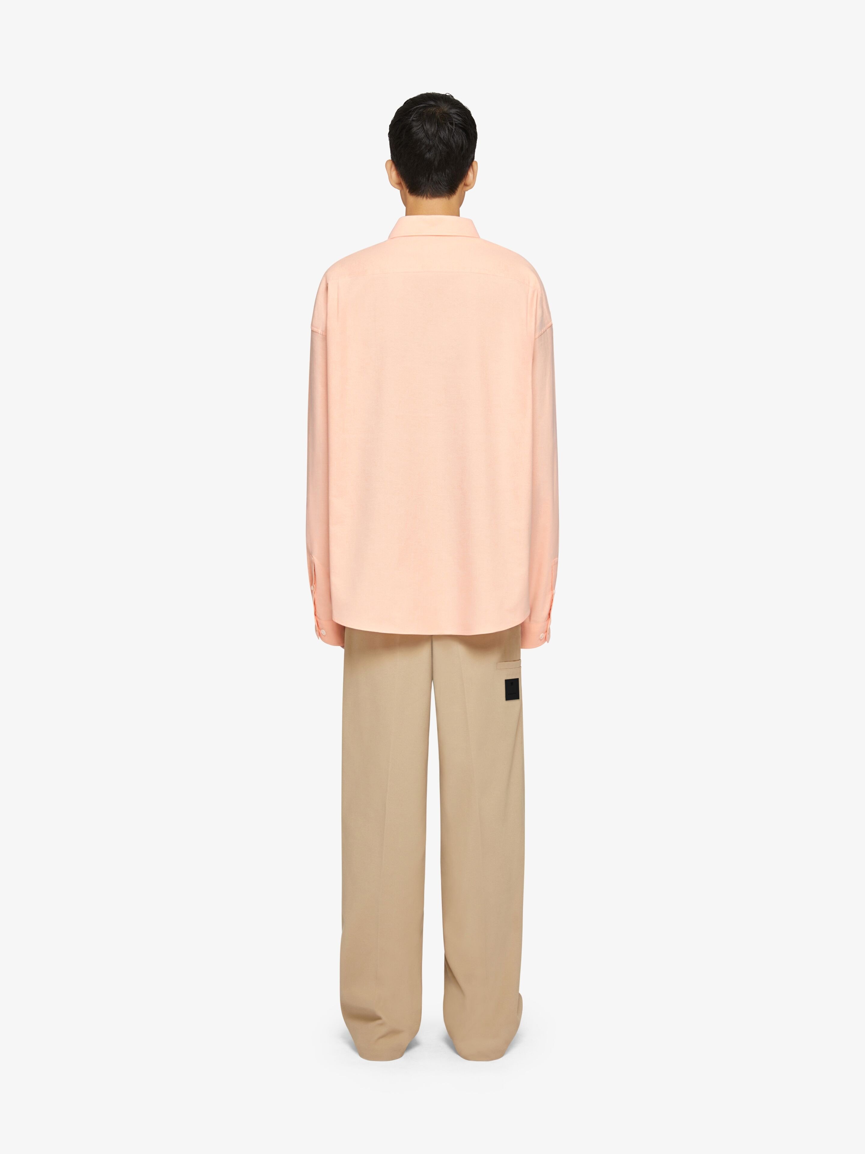 Givenchy Logo Embroidered Long-sleeved Shirt In Nude