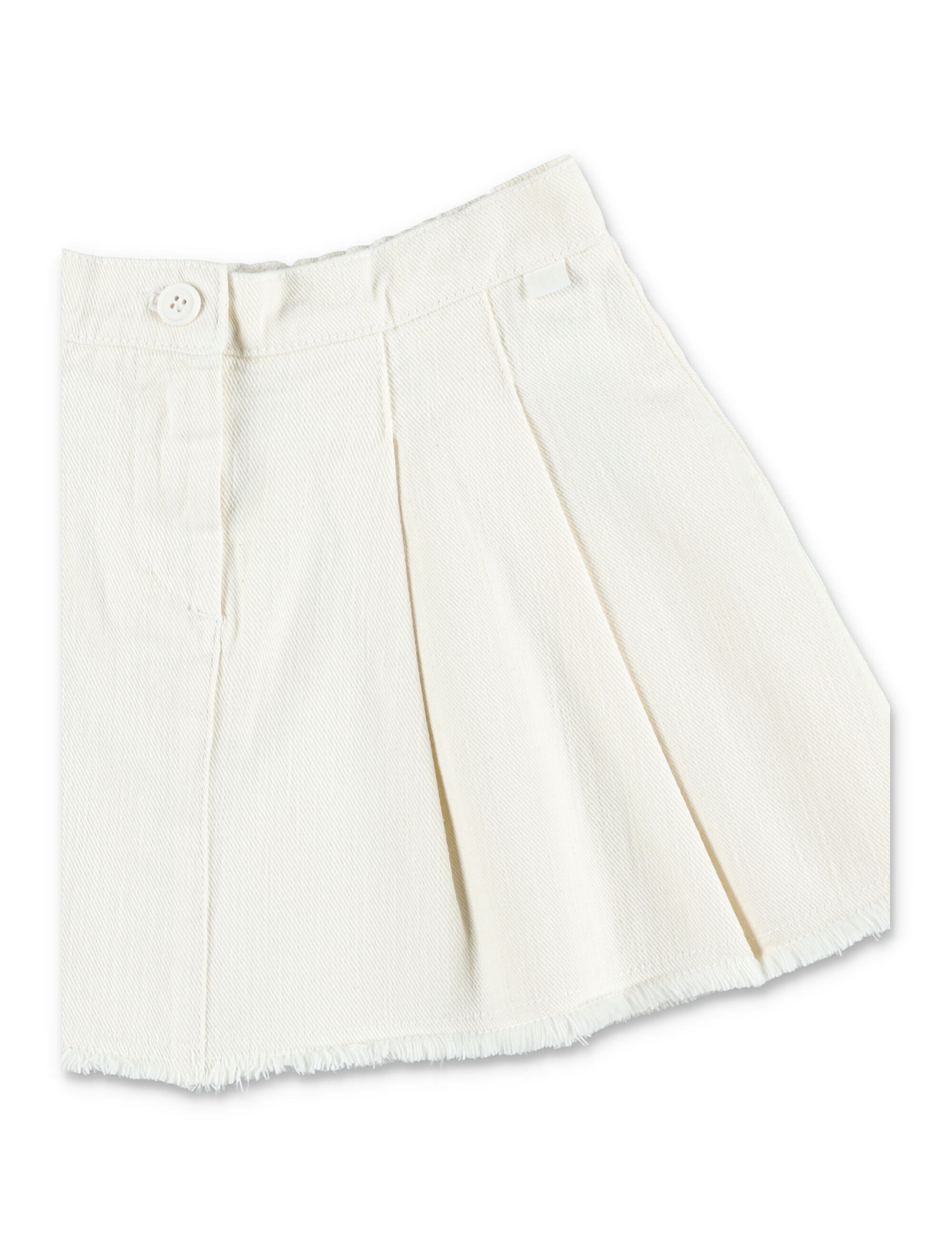 Il Gufo Skirt Pieghe Denim In White