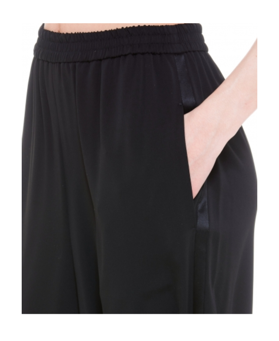 Max Mara Wide-legged Casual Pants In Black