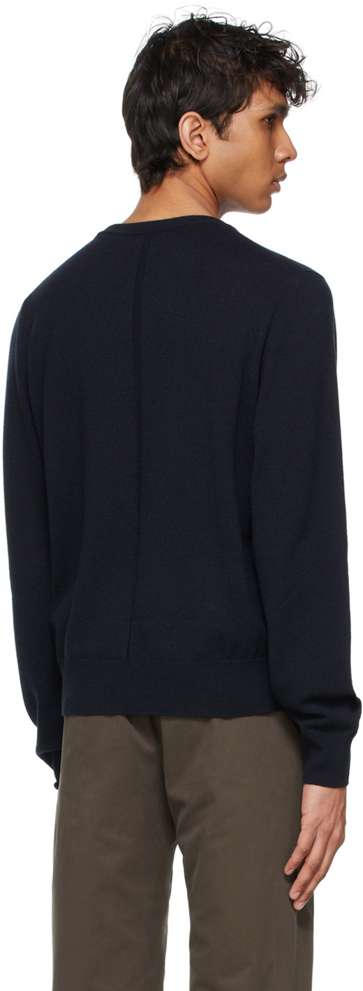The Row Rib Round-neck Knitted Pullover In Black