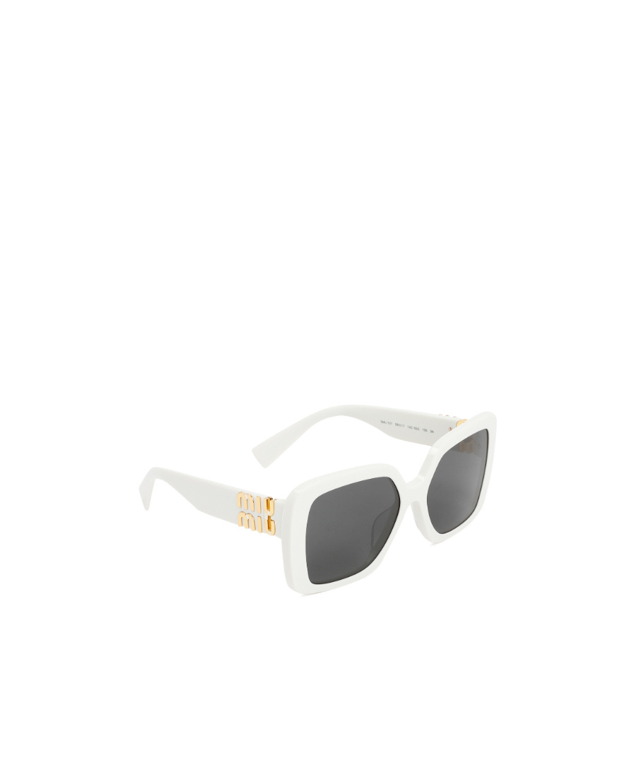 Miu Miu Logo Sunglasses In Gray