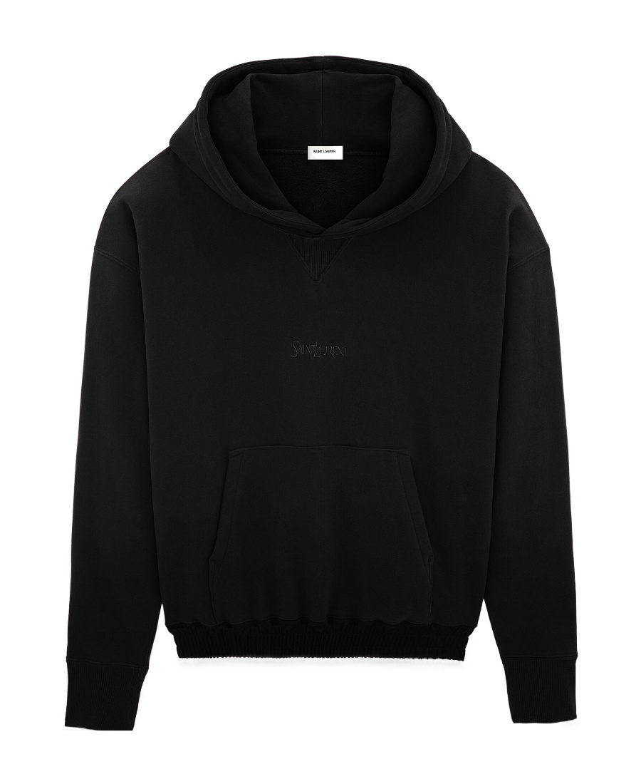 Saint Laurent Hoodie In Black