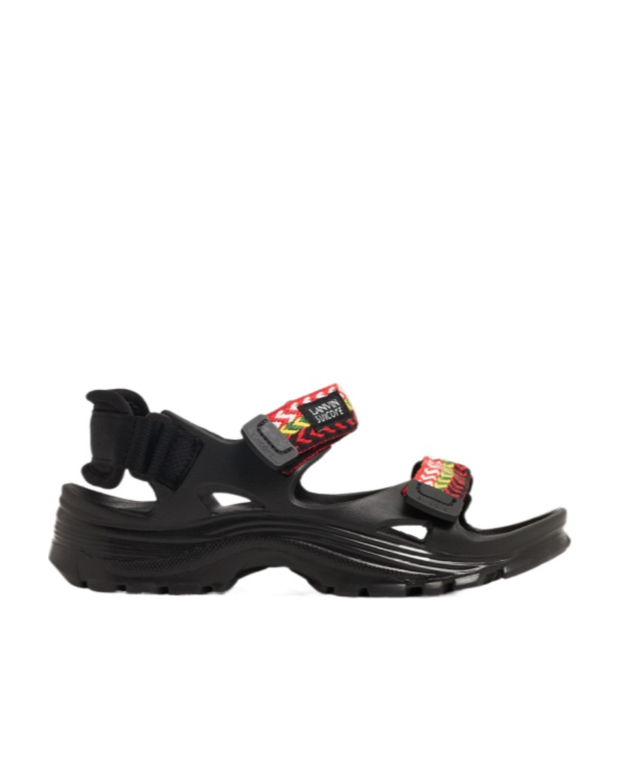 Lanvin Black Suicoke Edition Curb Laces Sandals In Black