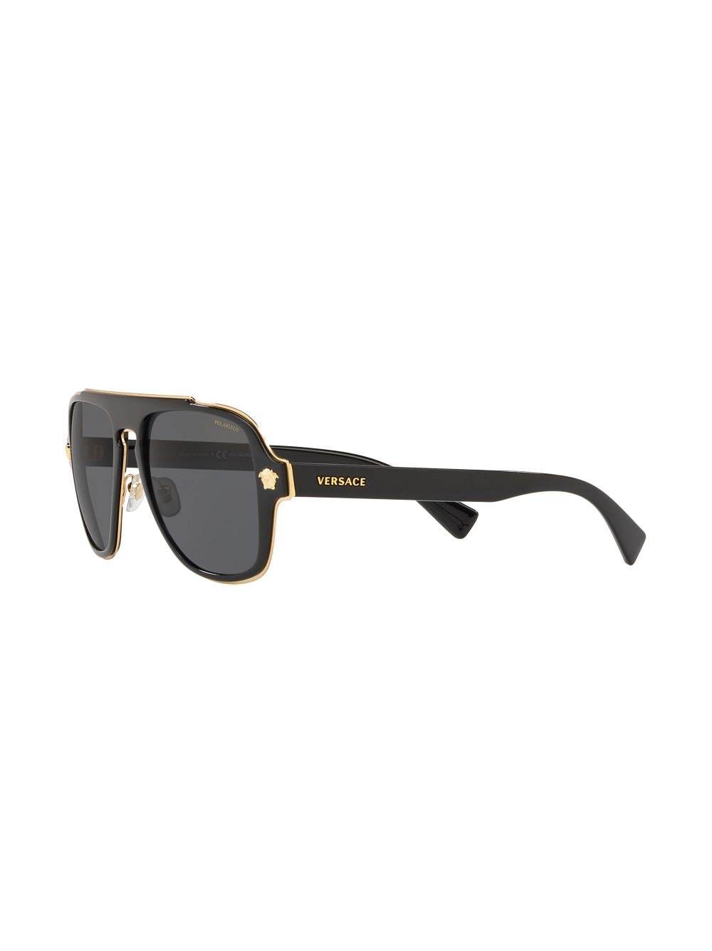 Versace Medusa Charm 56mm Square Sunglasses In Gray