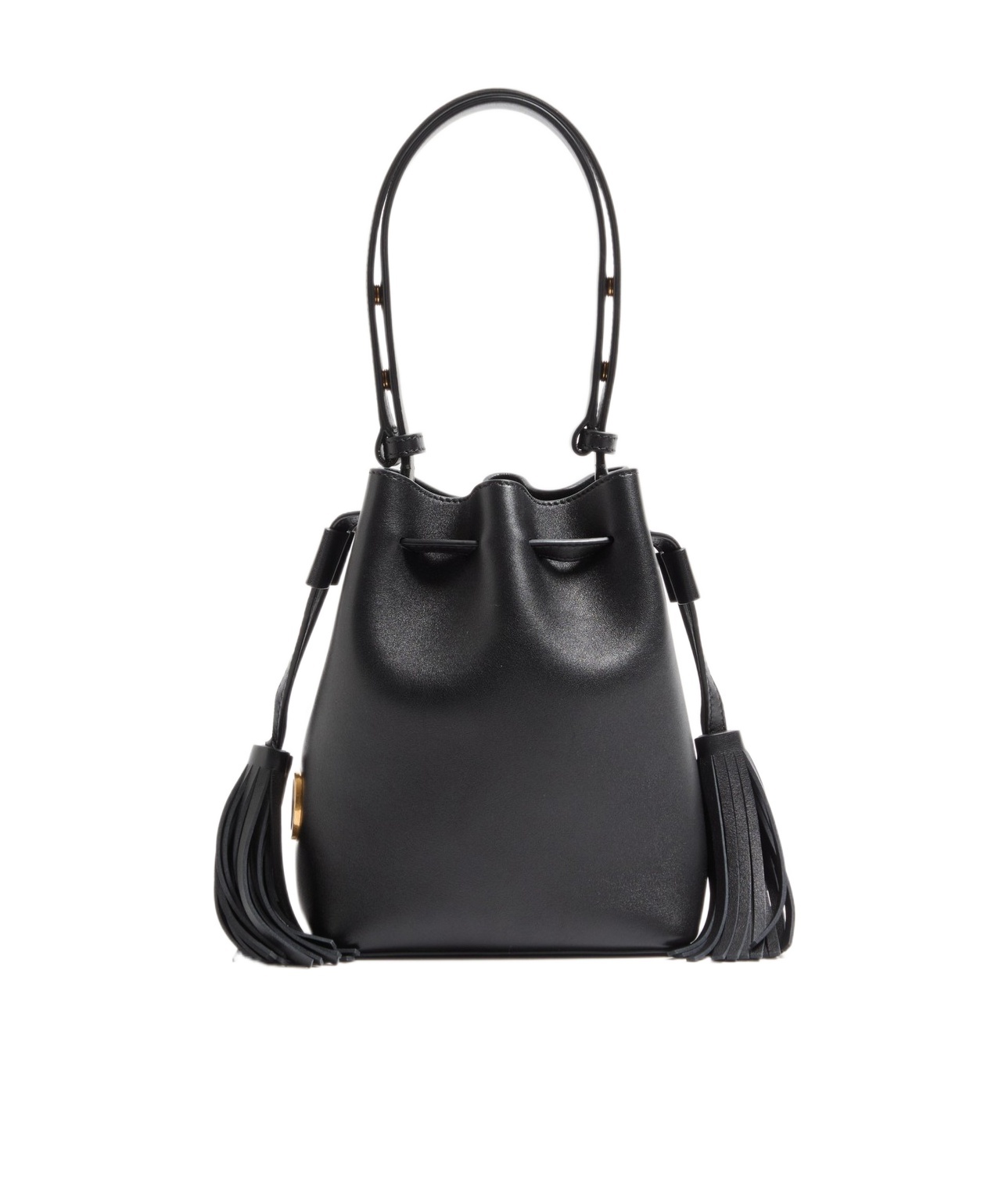 Valentino Logo Shoulder Bag In Black