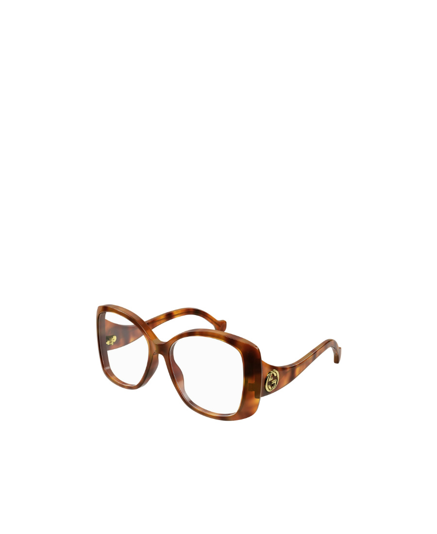 Gucci Oversized Square Frame Optical Glasses In Brown