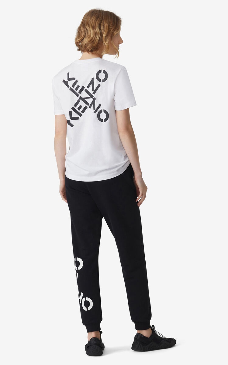 Kenzo Cross Logo T-shirt In White