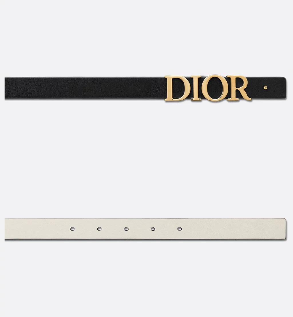 Dior Reversible D-dream Belt In Black