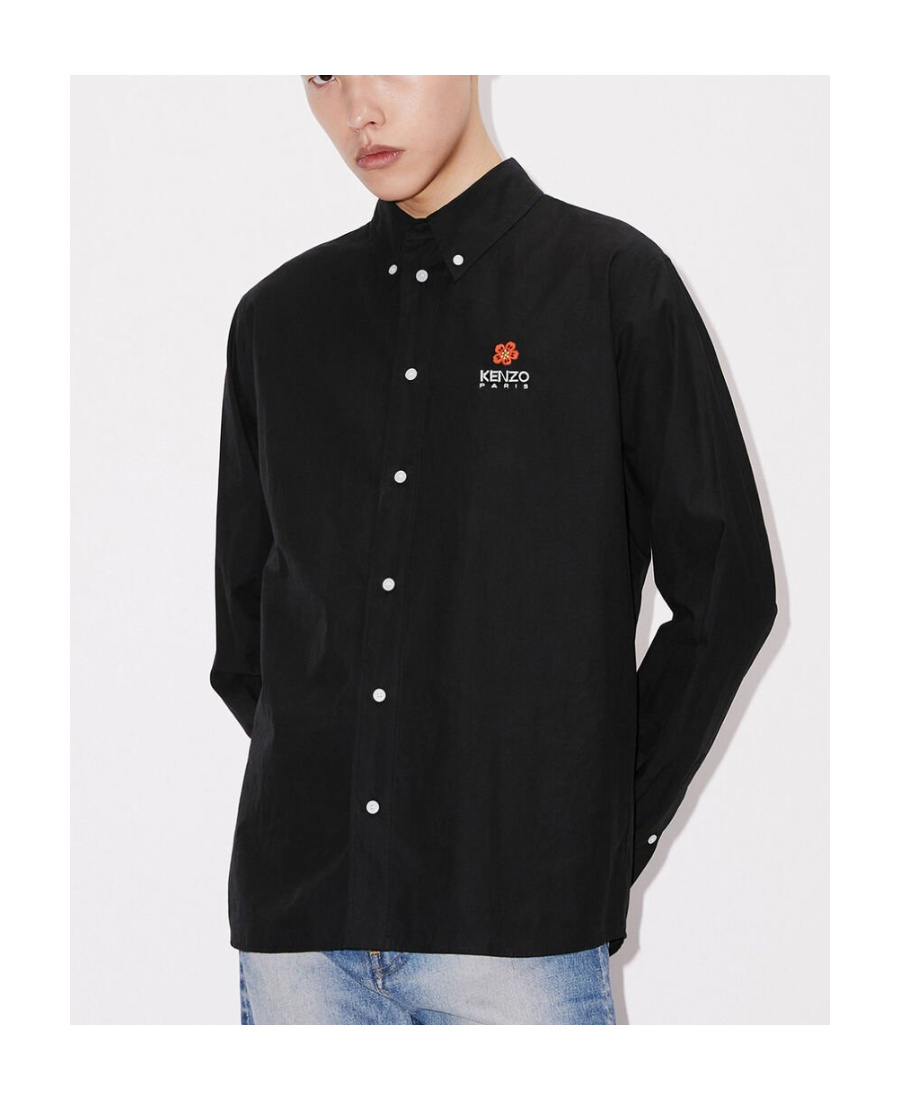 KENZO KENZO BOKE FLOWER-EMBROIDERED LONG-SLEEVED SHIRT