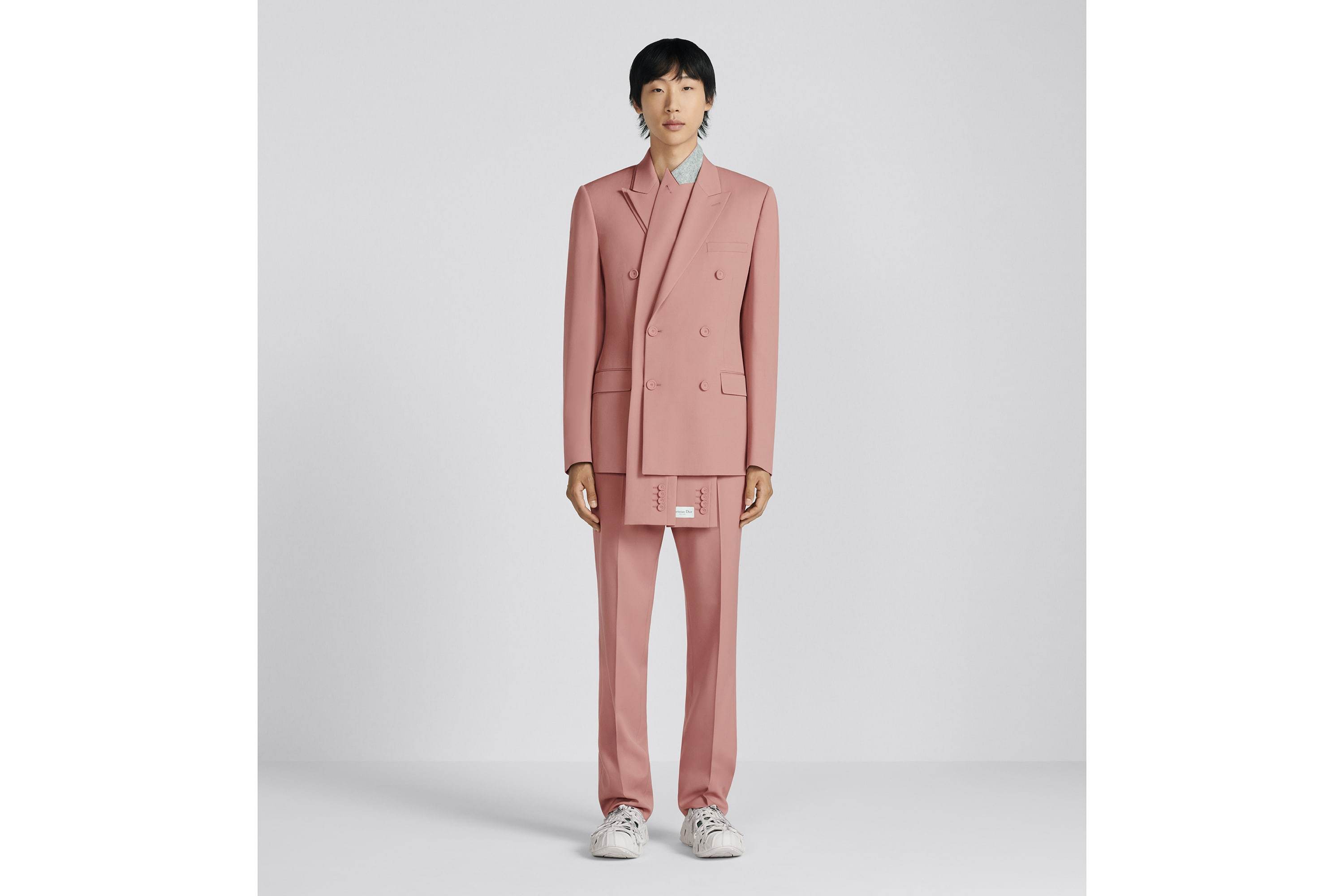 Dior Belt Folding Suit Trousers In Pink