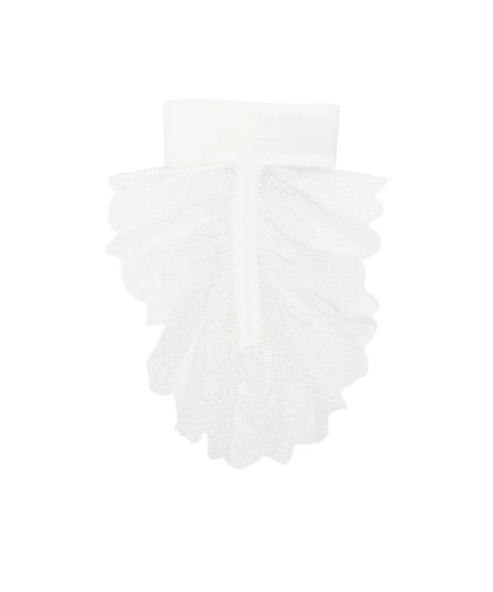 Ann Demeulemeester Lace Jabot Collar In White